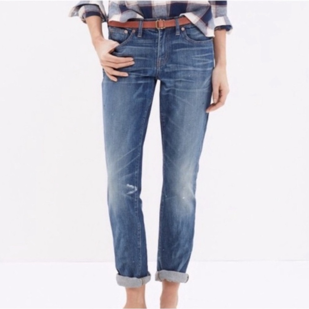 Madewell Slim Boyjean Paint Splatter Jean